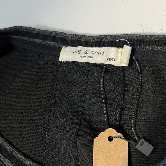 Rag & Bone Nikki Split Back Black Crewneck Modal Cotton Sweater Size XS - Picture 4 of 4